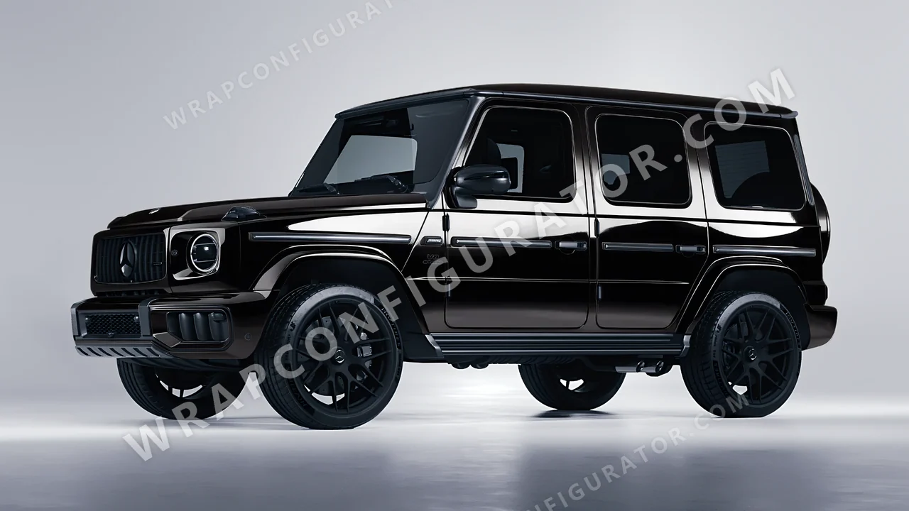 Black Mercedes-Benz G Class AMG 2025 wrapped in 3M Black HG12