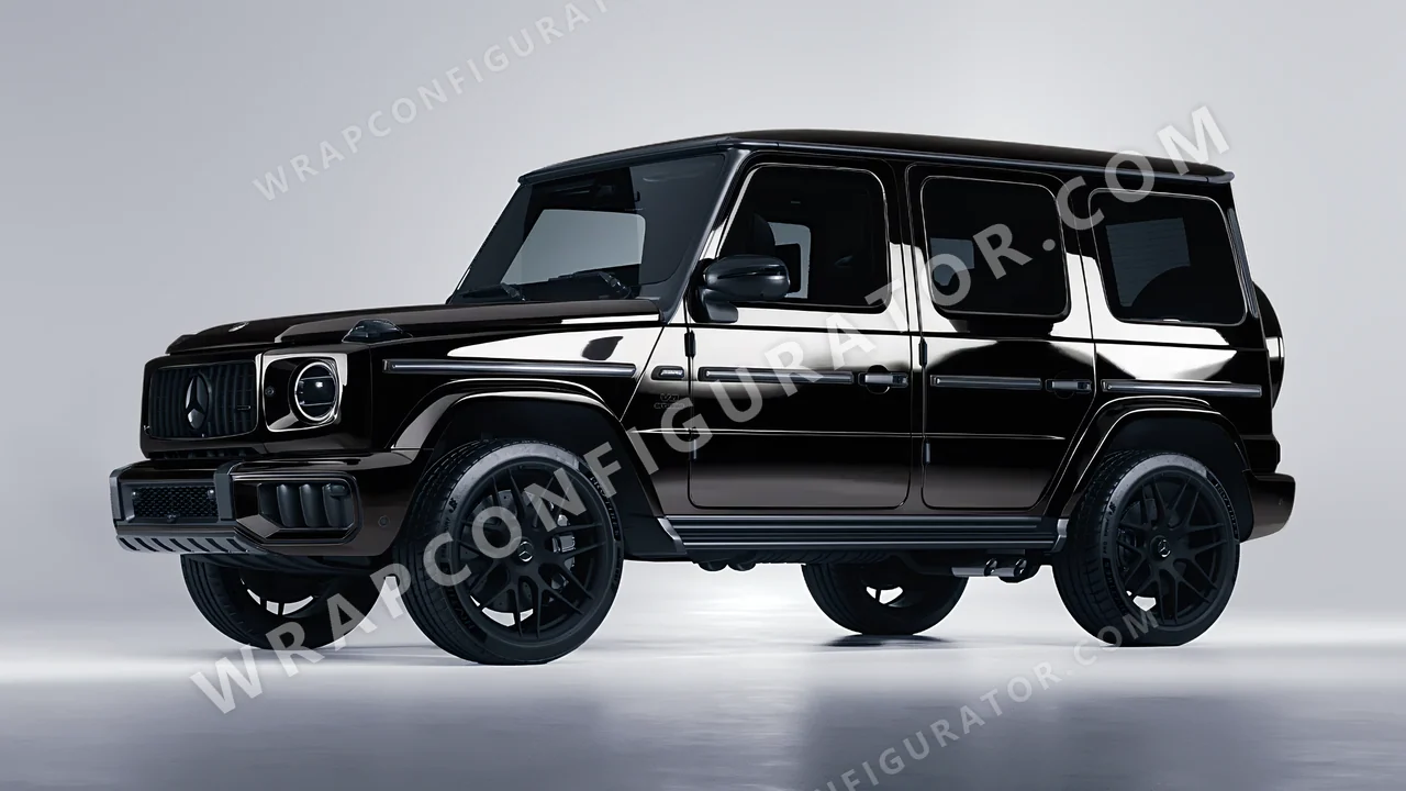 Black Mercedes-Benz G Class AMG 2025 wrapped in 3M Black HG212