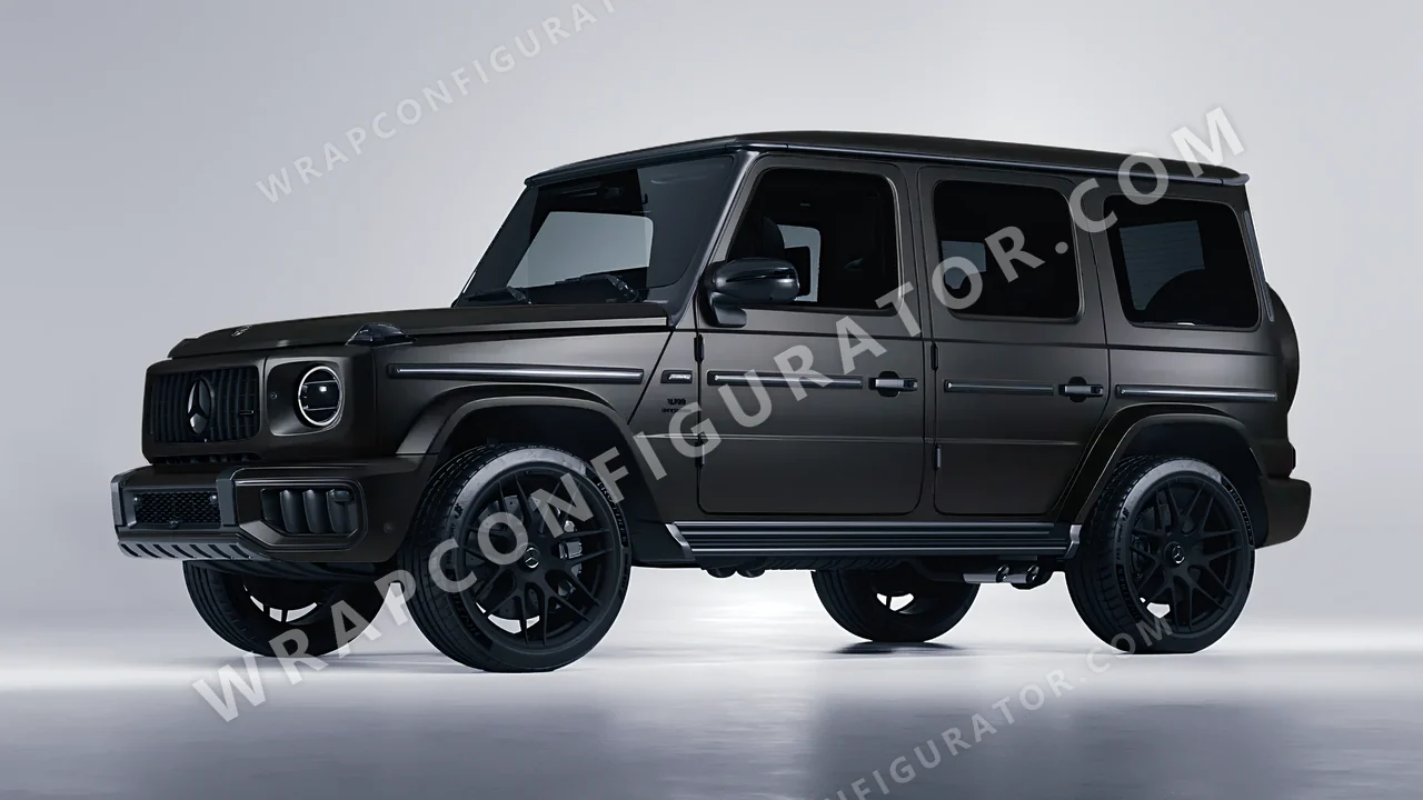 Black Mercedes-Benz G Class AMG 2025 wrapped in 3M Dead Matte Black DM12