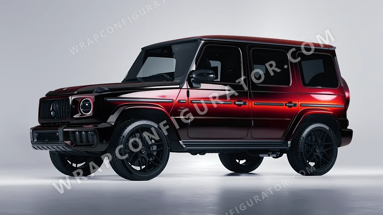 Black Mercedes-Benz G Class AMG 2025 wrapped in 3M Gloss Ember Black GP282