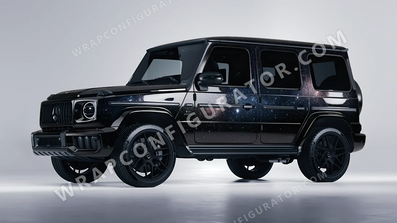 Black Mercedes-Benz G Class AMG 2025 wrapped in 3M Gloss Galaxy Black GP292