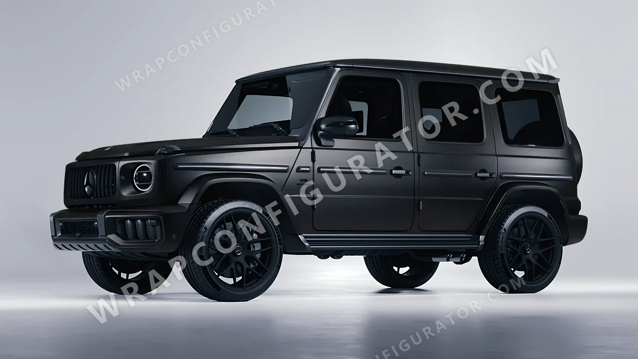 Black Mercedes-Benz G Class AMG 2025 wrapped in 3M Matte Deep Black M22