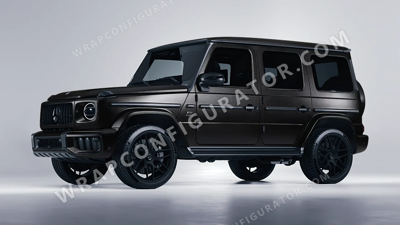 Black Mercedes-Benz G Class AMG 2025 wrapped in 3M Shadow Black SB12