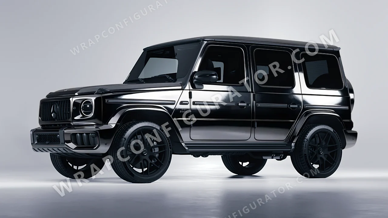 Black Mercedes-Benz G Class AMG 2025 wrapped in Avery Dennison Black SF100-196-S