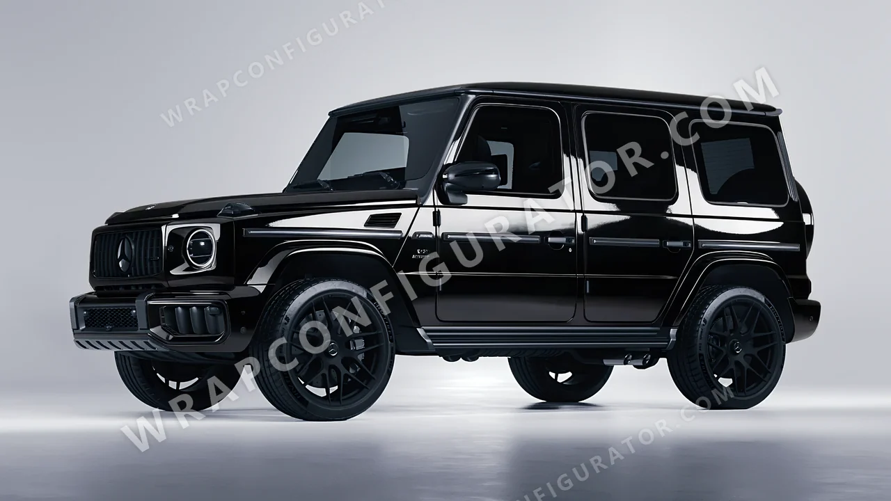 Black Mercedes-Benz G Class AMG 2025 wrapped in Avery Dennison Black SW900-190-O