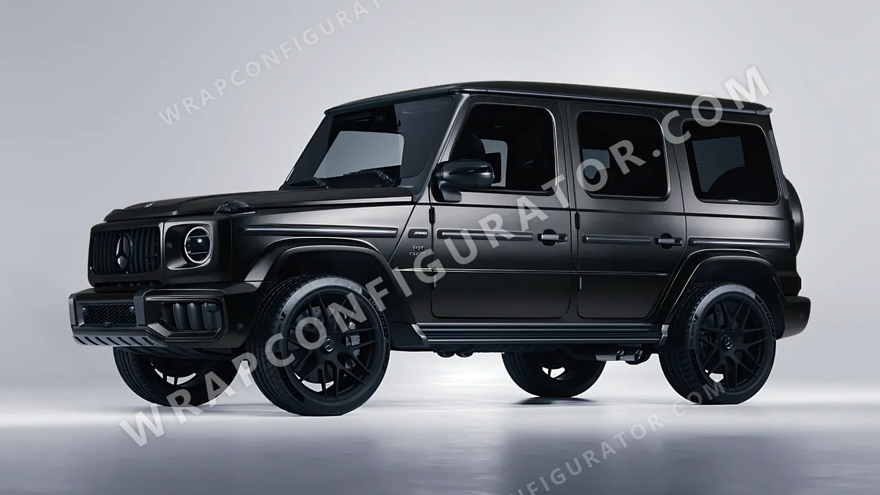 Black Mercedes-Benz G Class AMG 2025 wrapped in Avery Dennison Black SW900-197-O