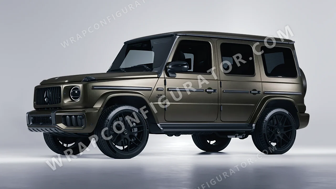 Black Mercedes-Benz G Class AMG 2025 wrapped in Avery Dennison Dark Basalt SW900-871-M