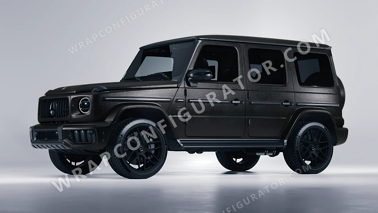 Black Mercedes-Benz G Class AMG 2025 wrapped in Avery Dennison Rugged Onyx Black SW900-182-X