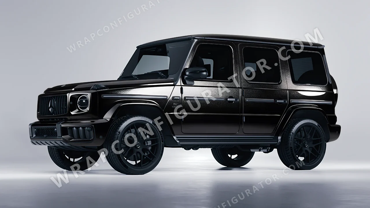 Black Mercedes-Benz G Class AMG 2025 wrapped in KPMF Magnetic Black K75440