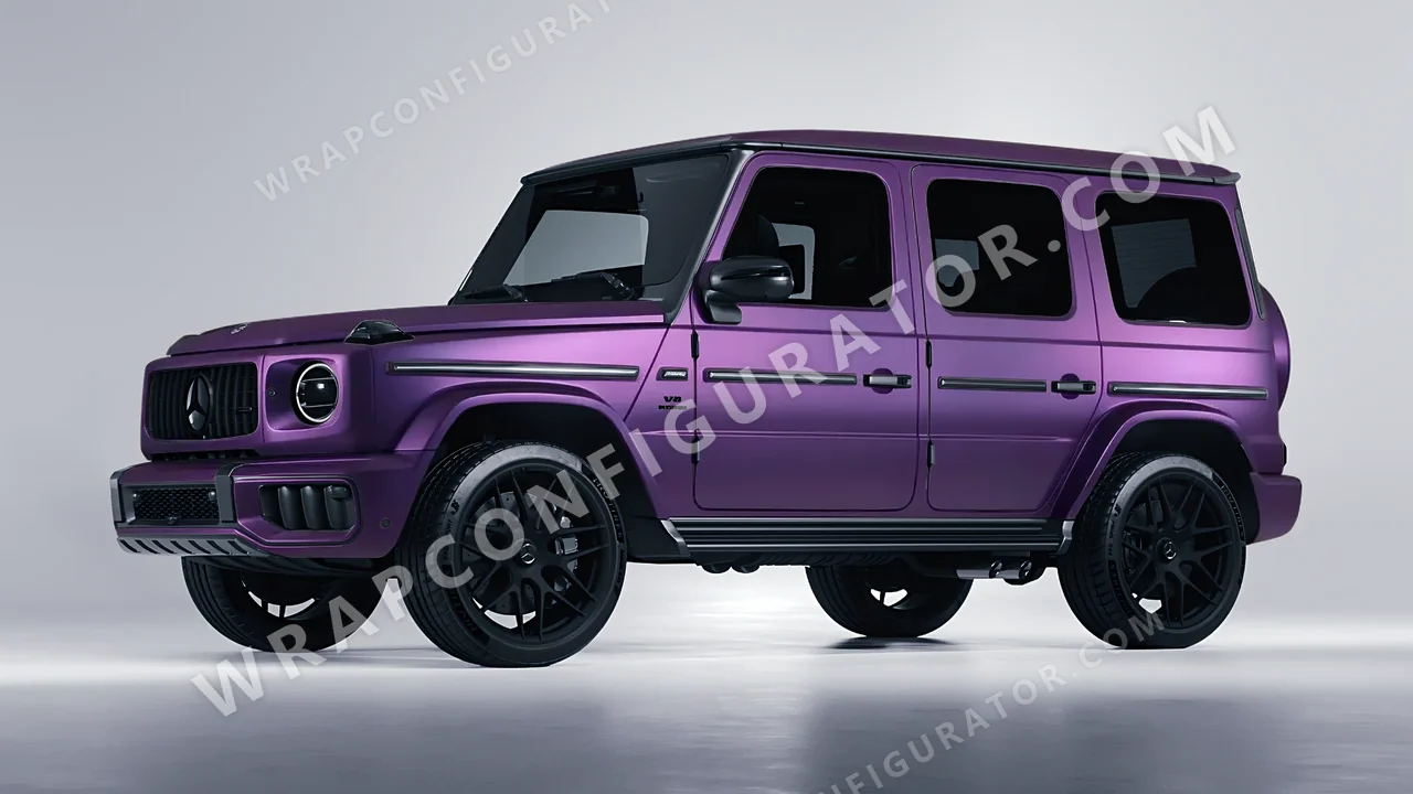 Black Mercedes-Benz G Class AMG 2025 wrapped in KPMF Matt Purple Black Iridescent K75565