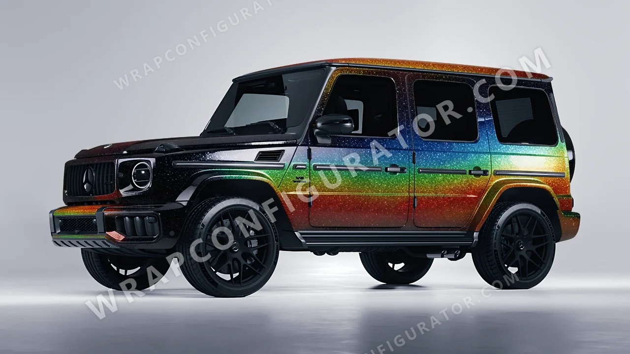 Black Mercedes-Benz G Class AMG 2025 wrapped in KPMF Morpheus Black Starlight K75470
