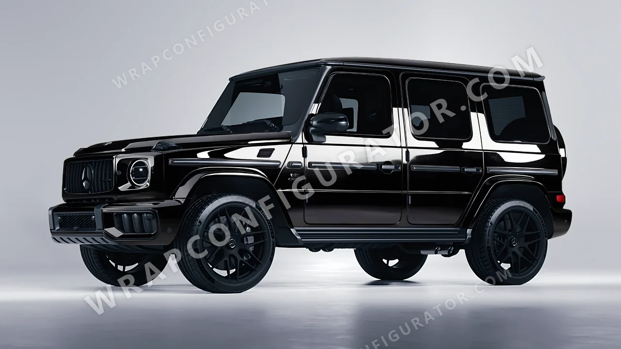 Black Mercedes-Benz G Class AMG 2025 wrapped in KPMF Perfect Black K75443