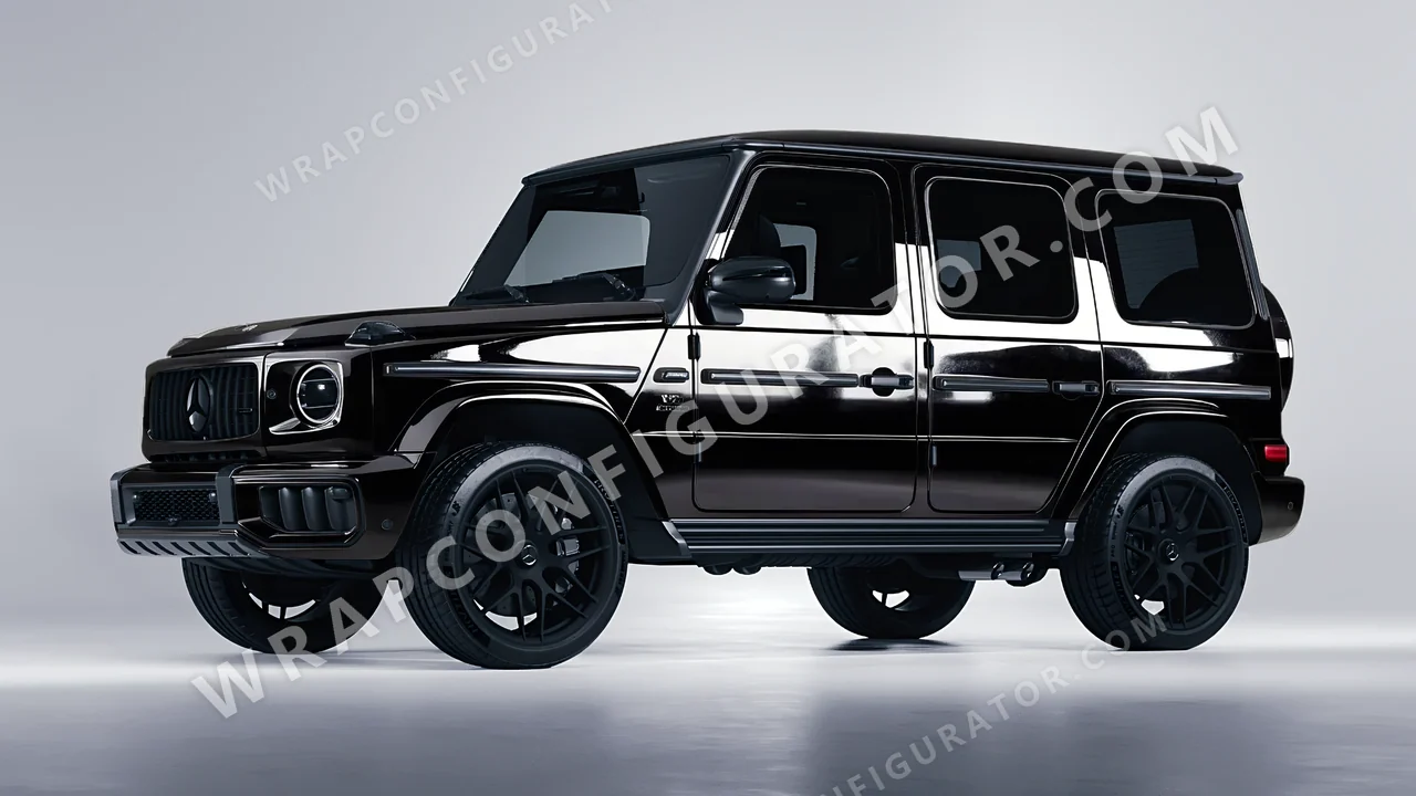 Black Mercedes-Benz G Class AMG 2025 wrapped in ORACAL Black 970RA-070G