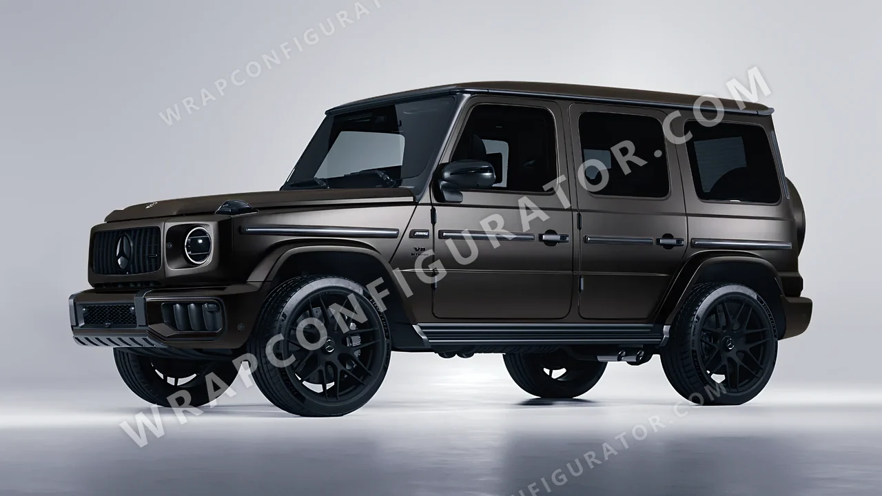 Black Mercedes-Benz G Class AMG 2025 wrapped in ORACAL Black 970RA-070M