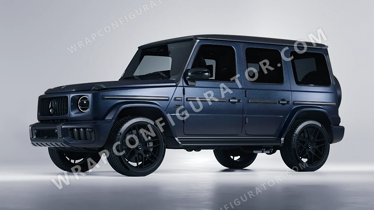Black Mercedes-Benz G Class AMG 2025 wrapped in ORACAL Moonlight 970RA-190M