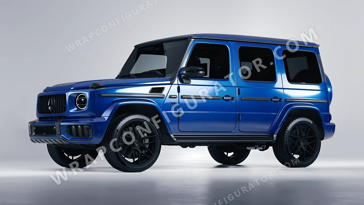 Blue Mercedes-Benz G Class AMG 2025 wrapped in 3M Gloss Blue Metallic G227