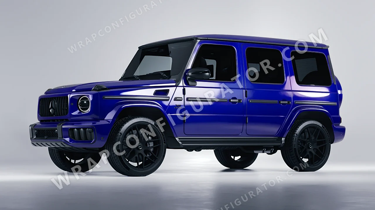Blue Mercedes-Benz G Class AMG 2025 wrapped in 3M Gloss Blue Raspberry G378