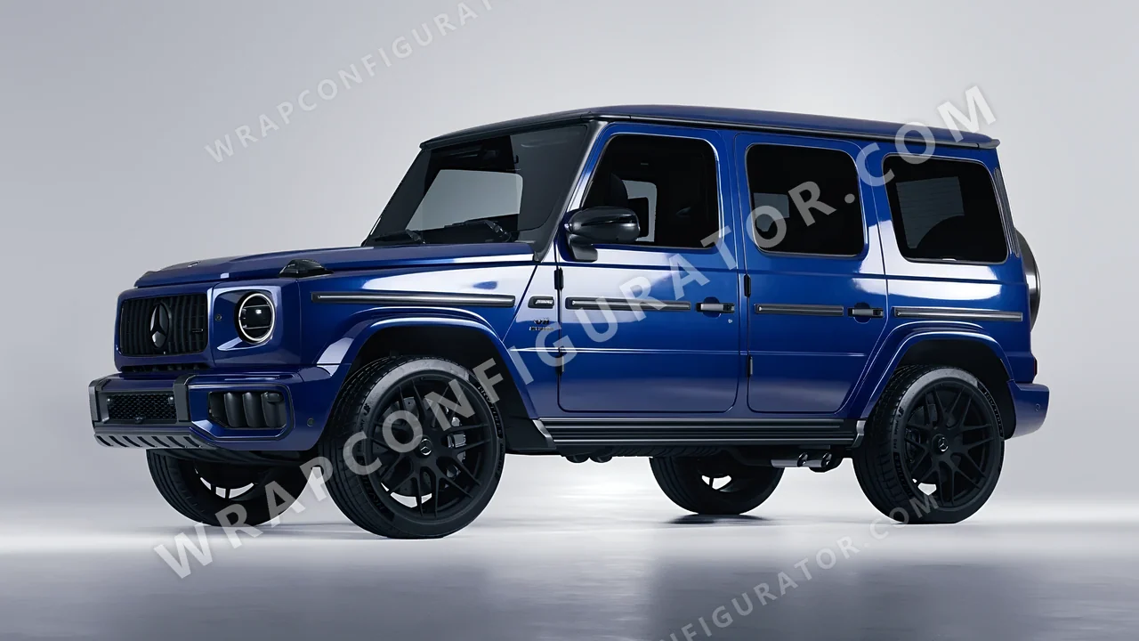 Blue Mercedes-Benz G Class AMG 2025 wrapped in 3M Gloss Boat Blue G127