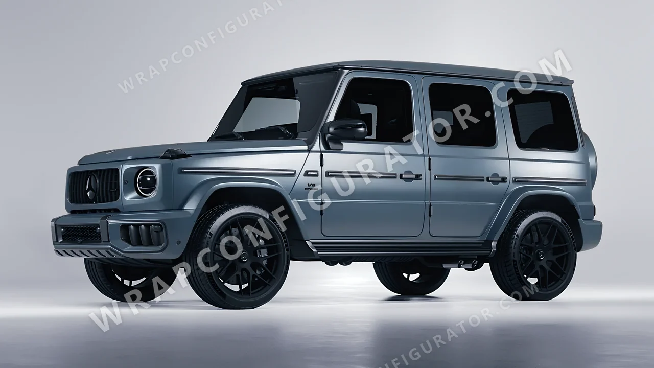 Blue Mercedes-Benz G Class AMG 2025 wrapped in 3M Lunar Blue S87
