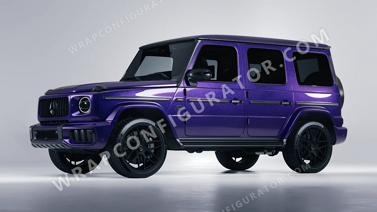 Blue Mercedes-Benz G Class AMG 2025 wrapped in Avery Dennison Mysterious Indigo SW900-700-M