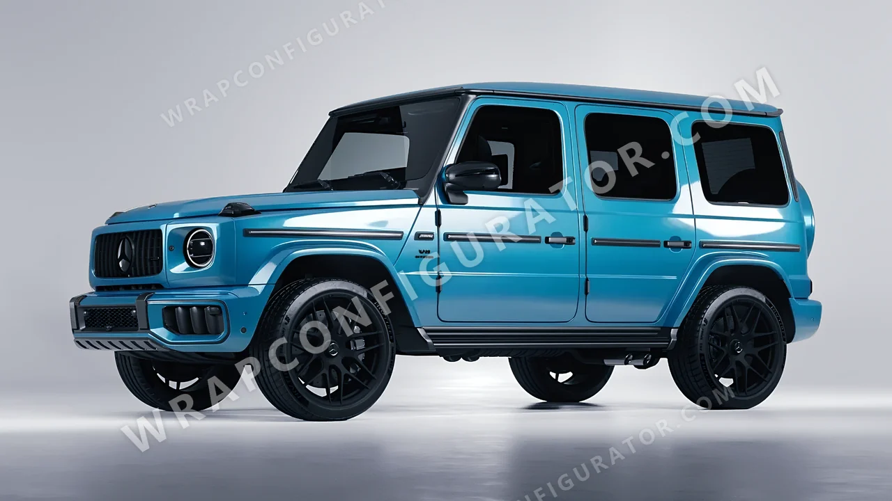 Blue Mercedes-Benz G Class AMG 2025 wrapped in Avery Dennison Park Avenue Blue SW900-703-O