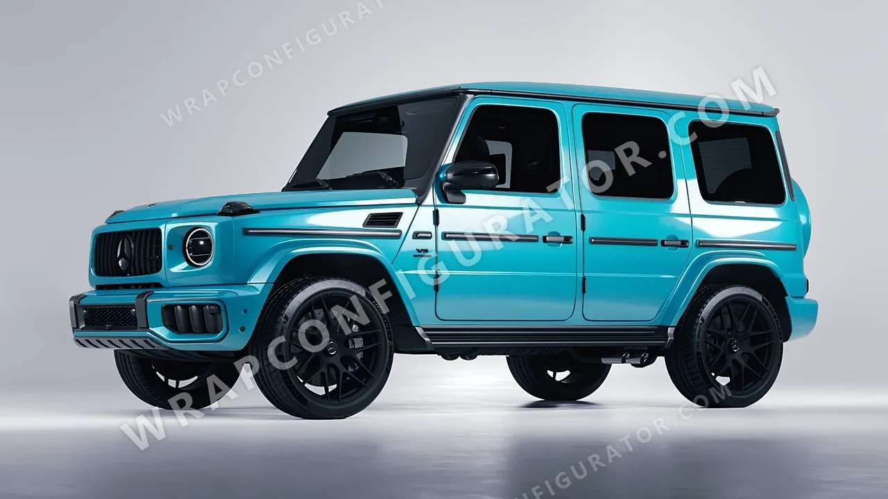 Blue Mercedes-Benz G Class AMG 2025 wrapped in Avery Dennison Turquoise Ocean SW900-6329-O