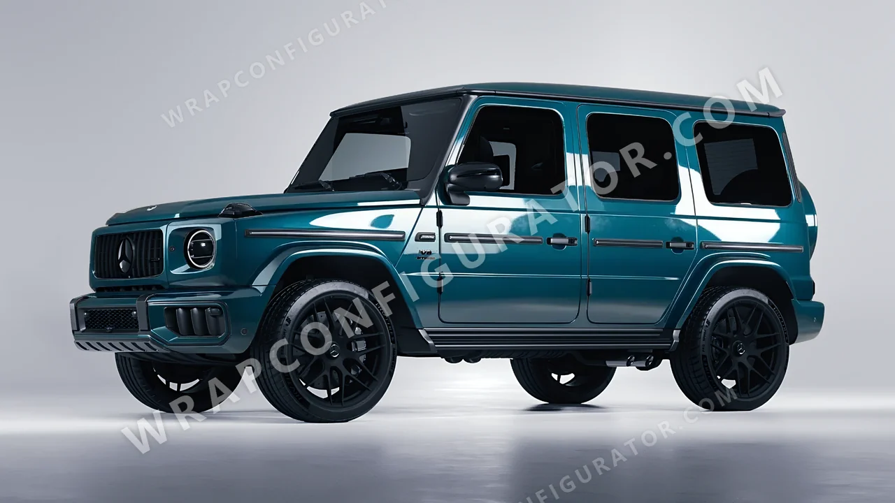 Blue Mercedes-Benz G Class AMG 2025 wrapped in Colourshield PPF by HyperPro Aqua HGF22-P