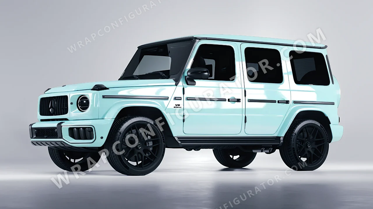 Blue Mercedes-Benz G Class AMG 2025 wrapped in Colourshield PPF by HyperPro Baby Blue HGF29-P