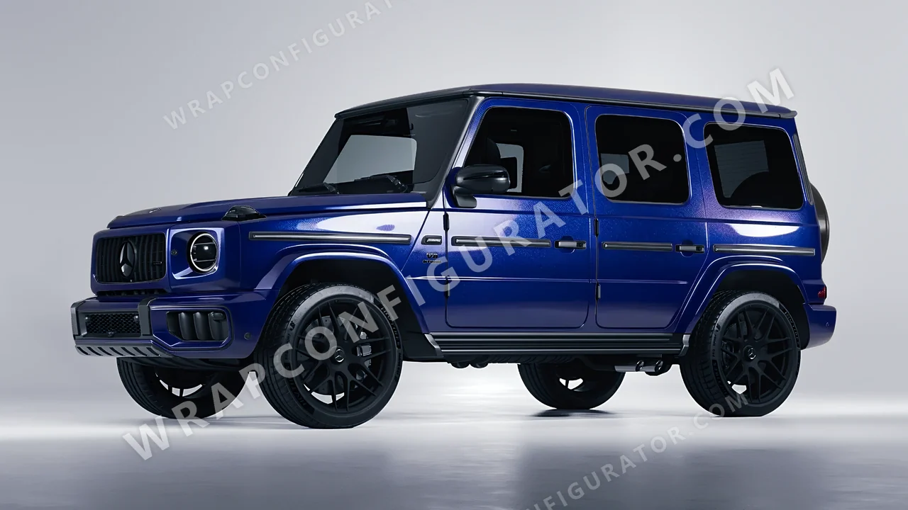 Blue Mercedes-Benz G Class AMG 2025 wrapped in Colourshield PPF by HyperPro Berry Blue HGM57-P