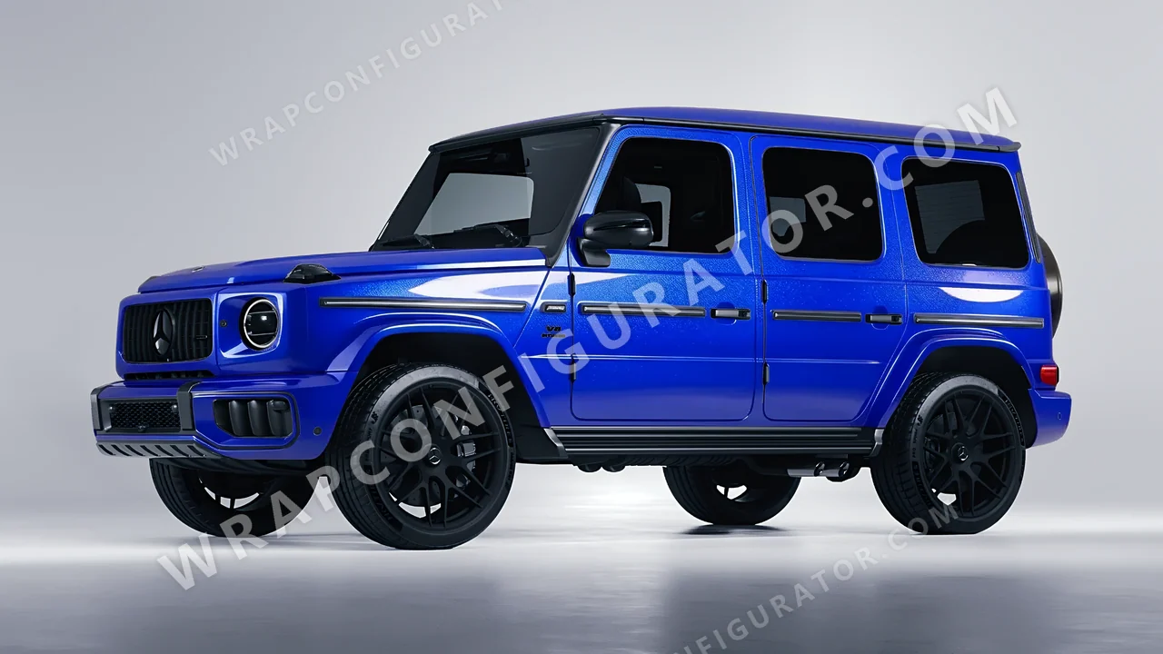 Blue Mercedes-Benz G Class AMG 2025 wrapped in Colourshield PPF by HyperPro Bright Blue HGM60-P