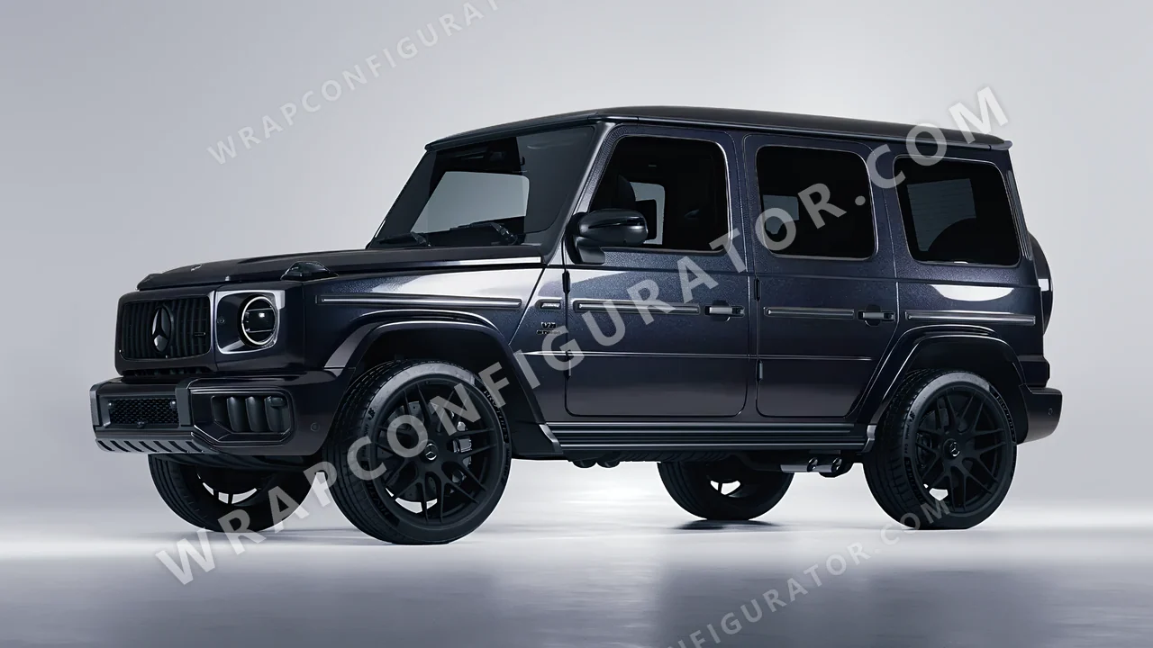 Blue Mercedes-Benz G Class AMG 2025 wrapped in Colourshield PPF by HyperPro Gray/Blue GAF25-P