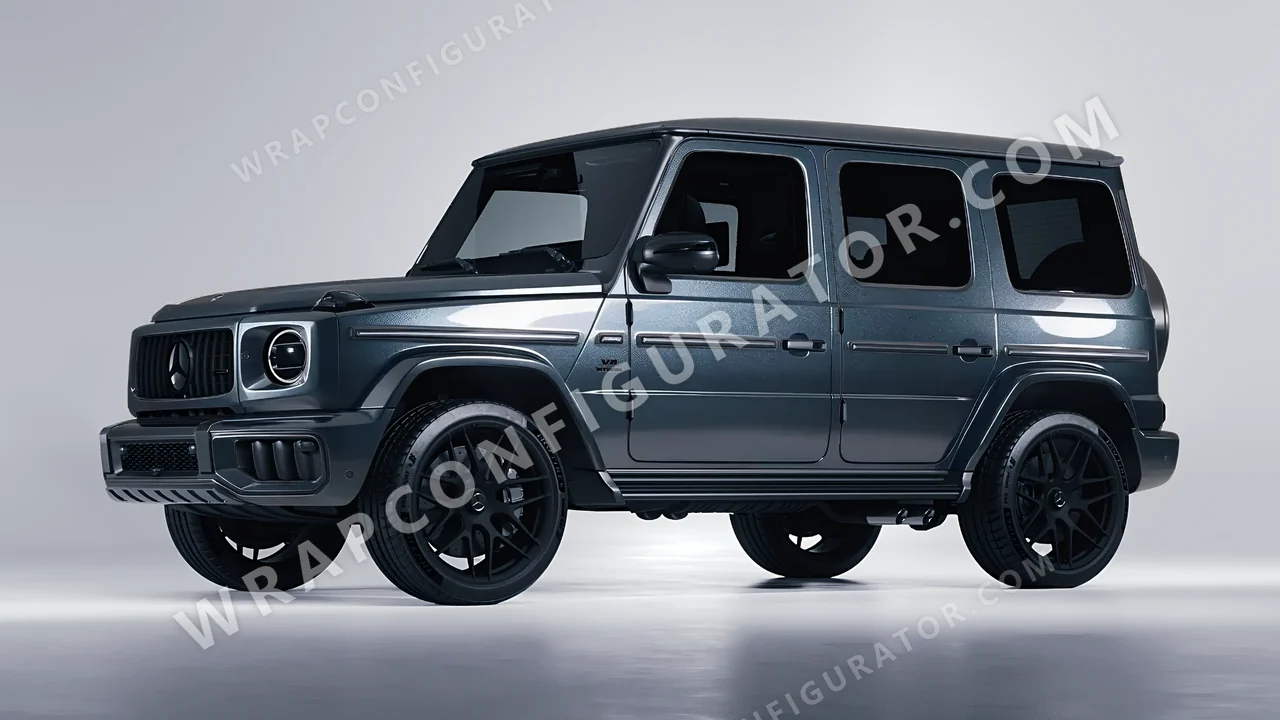 Blue Mercedes-Benz G Class AMG 2025 wrapped in Colourshield PPF by HyperPro Gray Blue GAF38-P