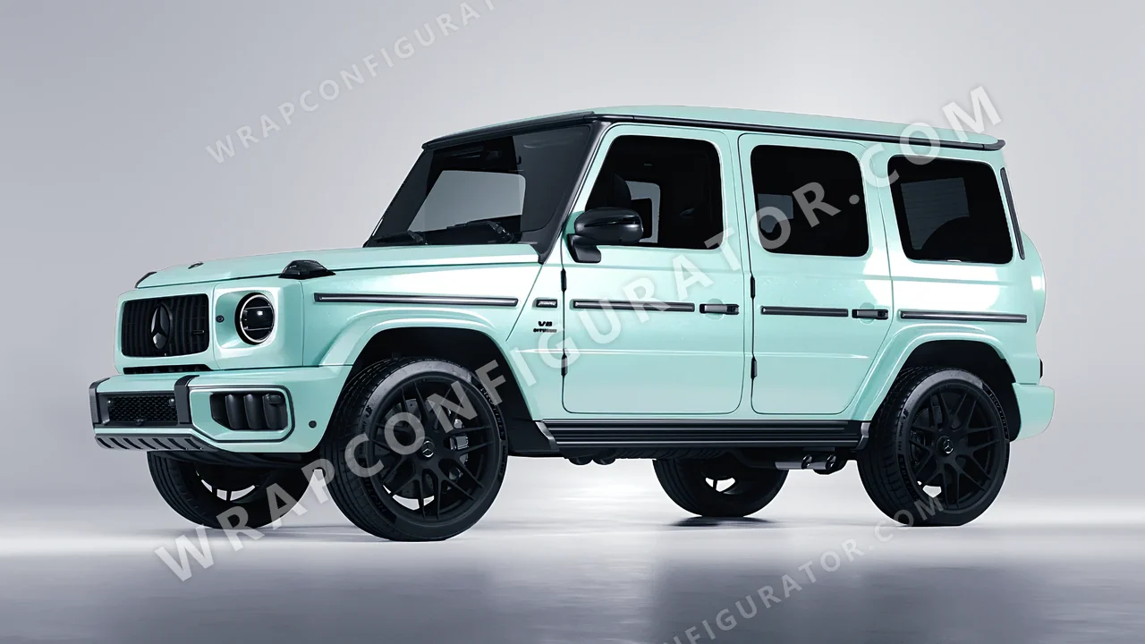 Blue Mercedes-Benz G Class AMG 2025 wrapped in Colourshield PPF by HyperPro Ice Blue GAF49-P