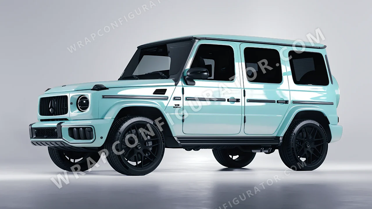 Blue Mercedes-Benz G Class AMG 2025 wrapped in Colourshield PPF by HyperPro Light Blue HGF69-P