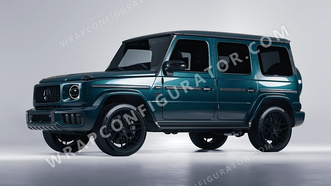 Blue Mercedes-Benz G Class AMG 2025 wrapped in Colourshield PPF by HyperPro Peacock Blue GAF40-P