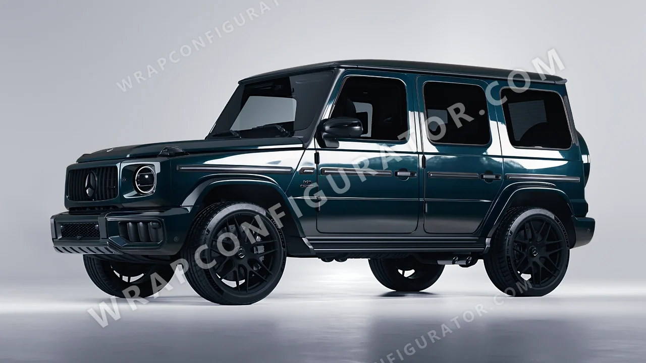 Blue Mercedes-Benz G Class AMG 2025 wrapped in Colourshield PPF by HyperPro Petrol Blue HGF108-P