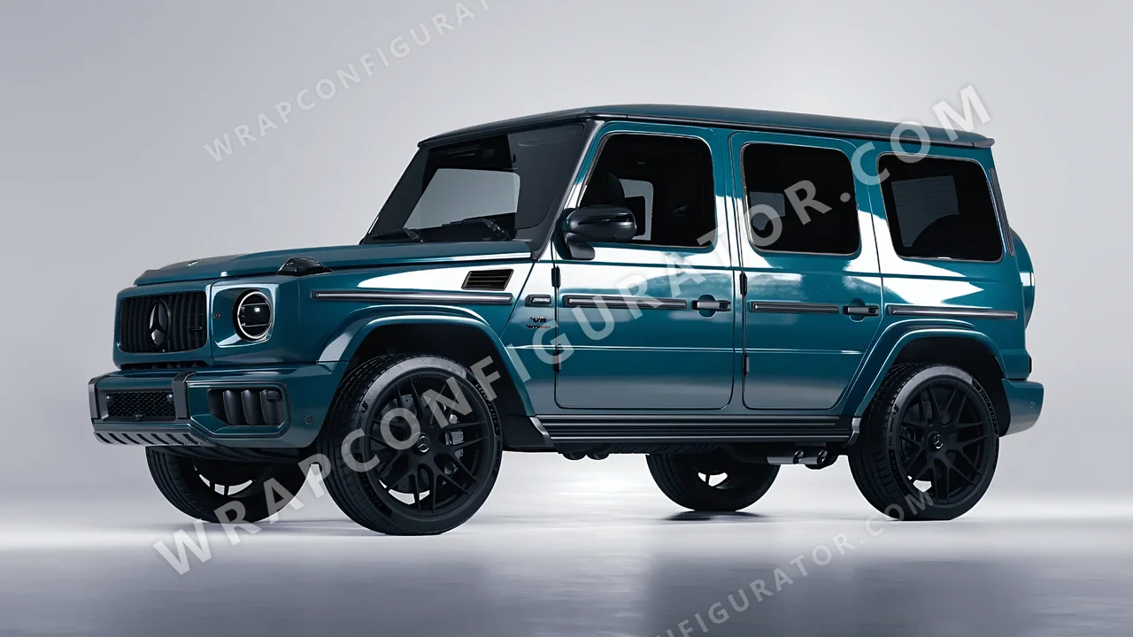 Blue Mercedes-Benz G Class AMG 2025 wrapped in Inozetek Dynamic PPF Petrol Blue DPPF705