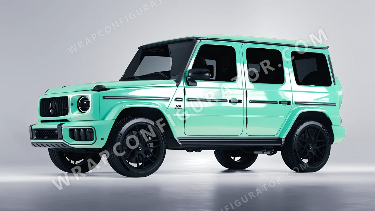 Blue Mercedes-Benz G Class AMG 2025 wrapped in Inozetek Dynamic PPF Tiffany Blue DPPF935