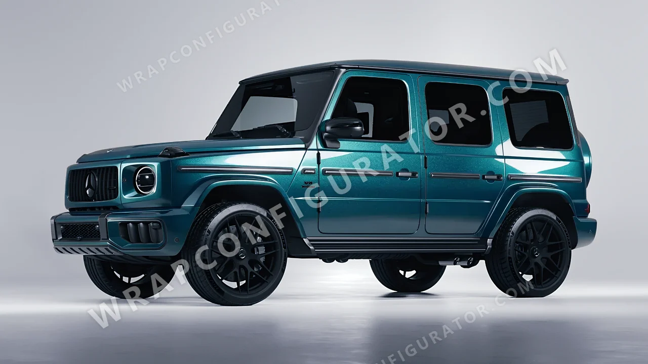 Blue Mercedes-Benz G Class AMG 2025 wrapped in KPMF Excelsior Blue K75441