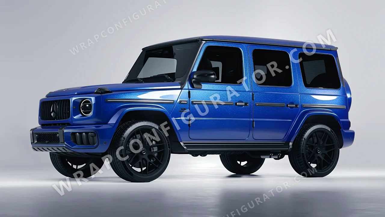 Blue Mercedes-Benz G Class AMG 2025 wrapped in KPMF Indulgent Blue K75405