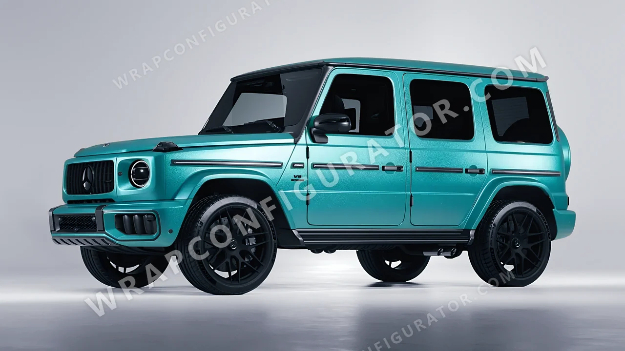 Blue Mercedes-Benz G Class AMG 2025 wrapped in KPMF Matt Dynamic Turquoise K75511