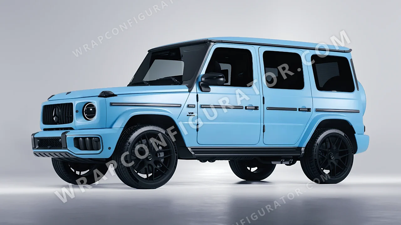 Blue Mercedes-Benz G Class AMG 2025 wrapped in KPMF Matt Palladian Blue K75517