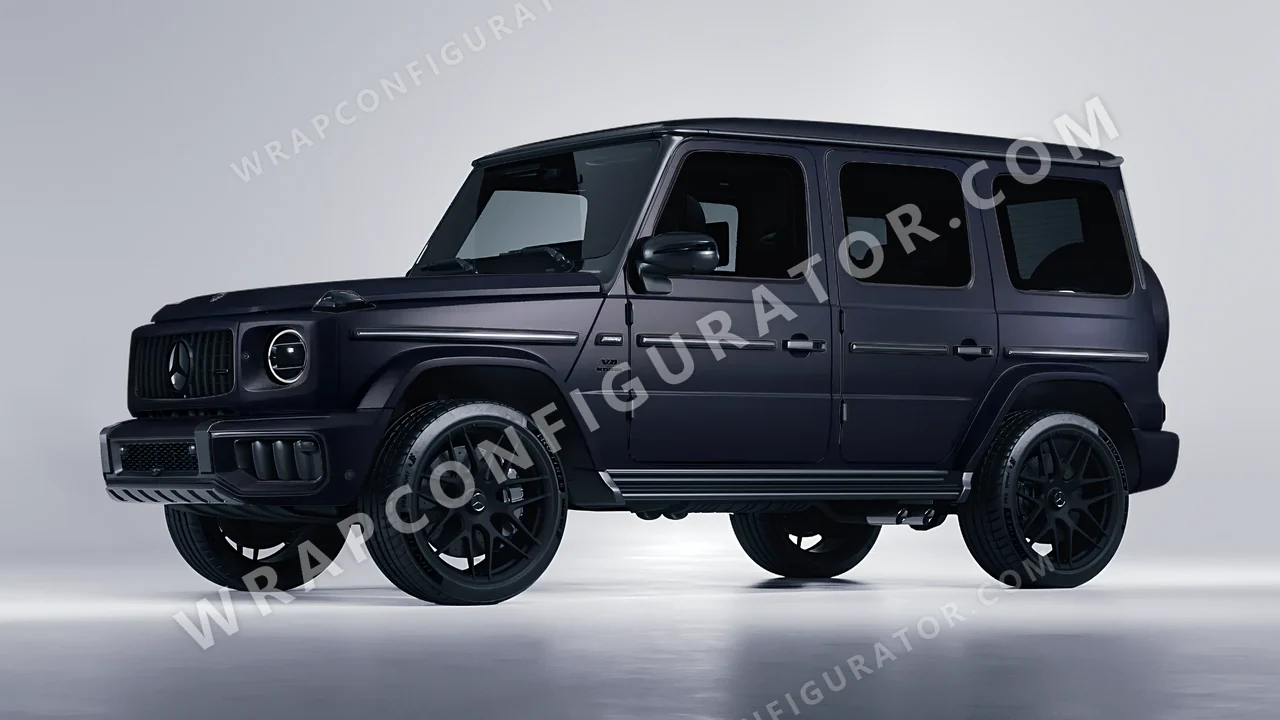 Blue Mercedes-Benz G Class AMG 2025 wrapped in KPMF Matt Sinister Blue K75562