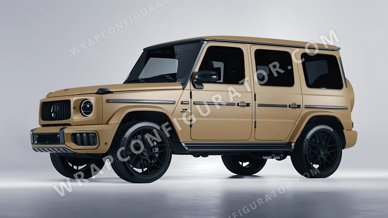 Blue Mercedes-Benz G Class AMG 2025 wrapped in KPMF Matt Stealth Tundra K75531