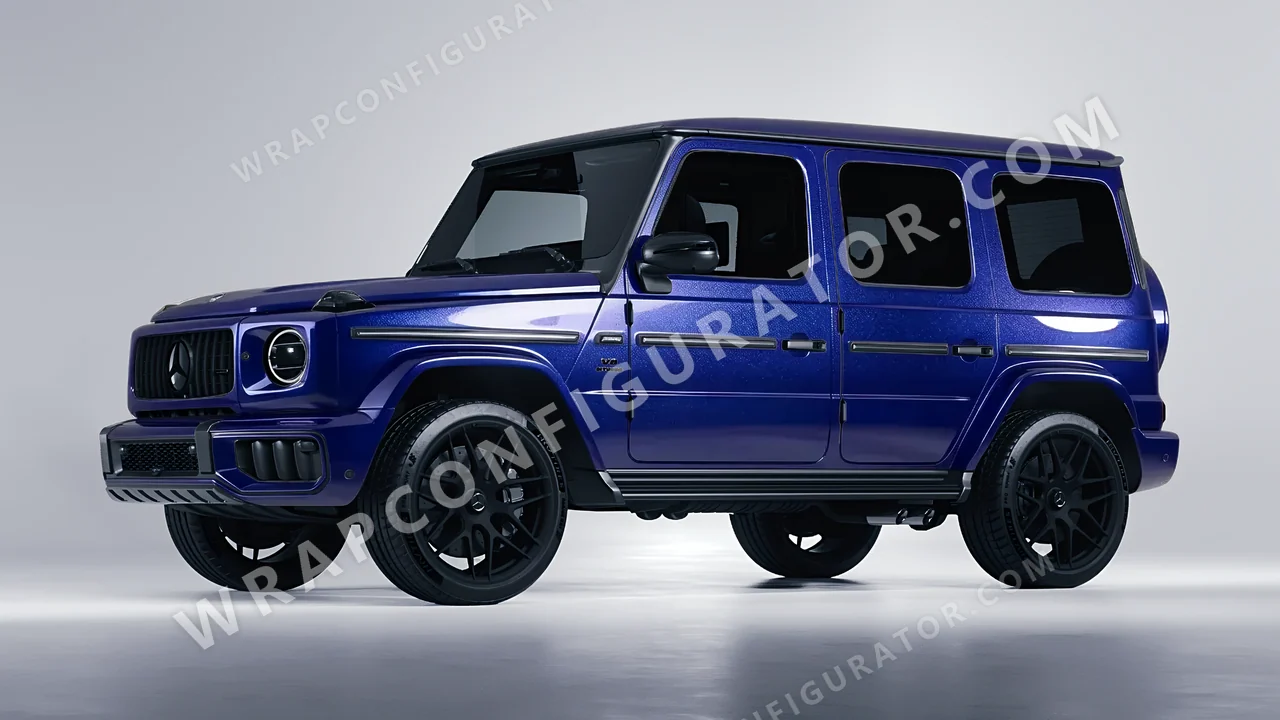 Blue Mercedes-Benz G Class AMG 2025 wrapped in KPMF Opulent Indigo K75452