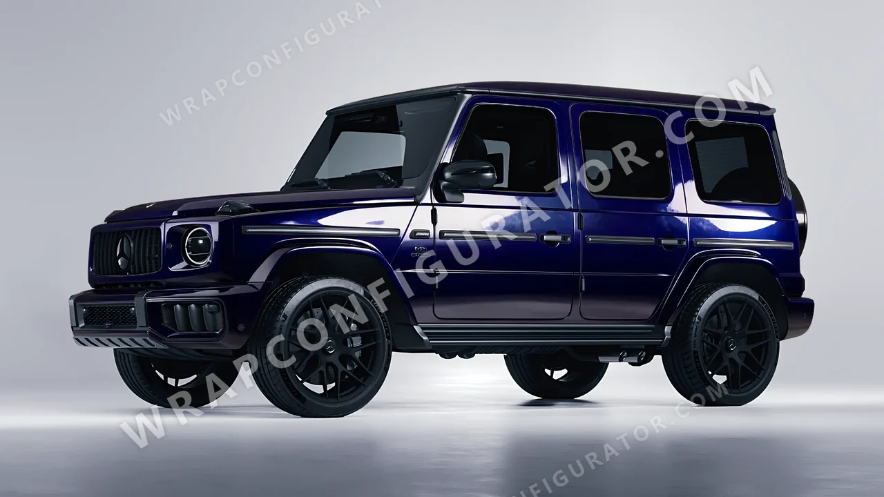 Blue Mercedes-Benz G Class AMG 2025 wrapped in ORACAL Baltic Blue 970RA-178G