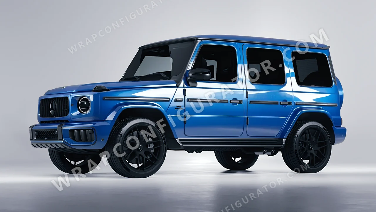 Blue Mercedes-Benz G Class AMG 2025 wrapped in ORACAL Fjord Blue 970RA-547G