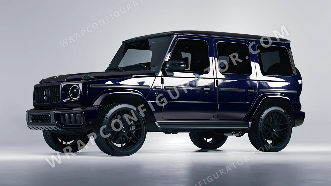 Blue Mercedes-Benz G Class AMG 2025 wrapped in ORACAL Gt3 Blue 970RA-111G