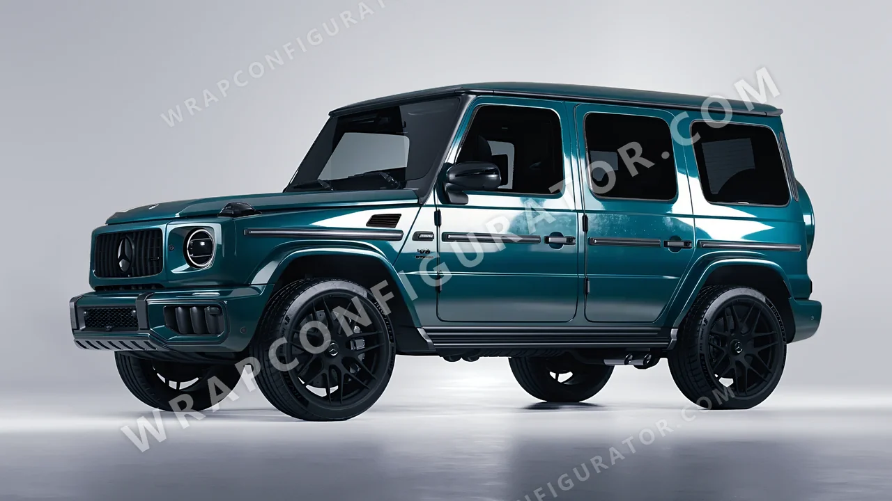 Blue Mercedes-Benz G Class AMG 2025 wrapped in ORACAL Juniper 970RA-689G