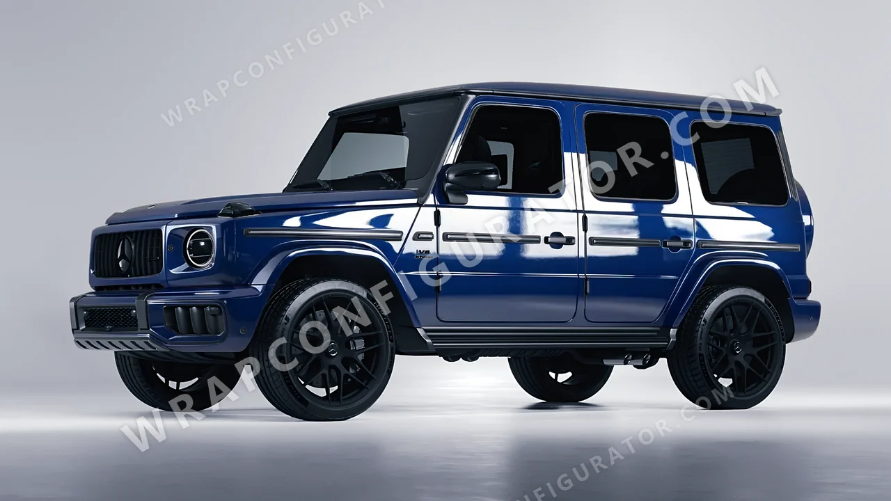 Blue Mercedes-Benz G Class AMG 2025 wrapped in ORACAL Light Navy 970RA-564G